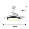 42'' Dual Mount Retractable Ceiling Fan