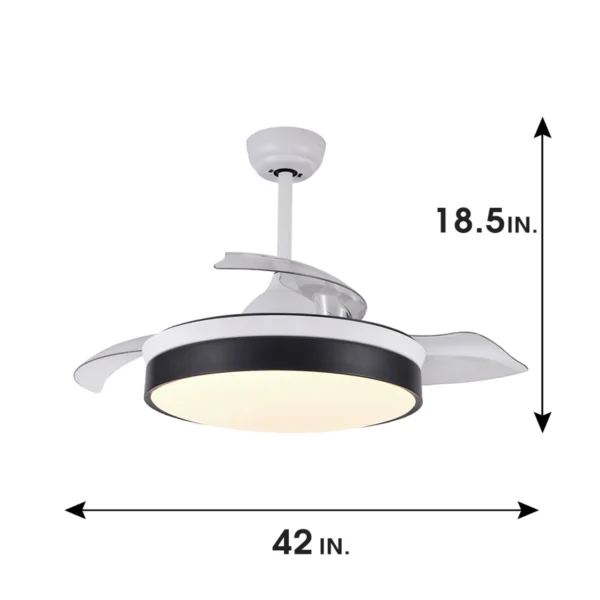 42'' Dual Mount Retractable Ceiling Fan